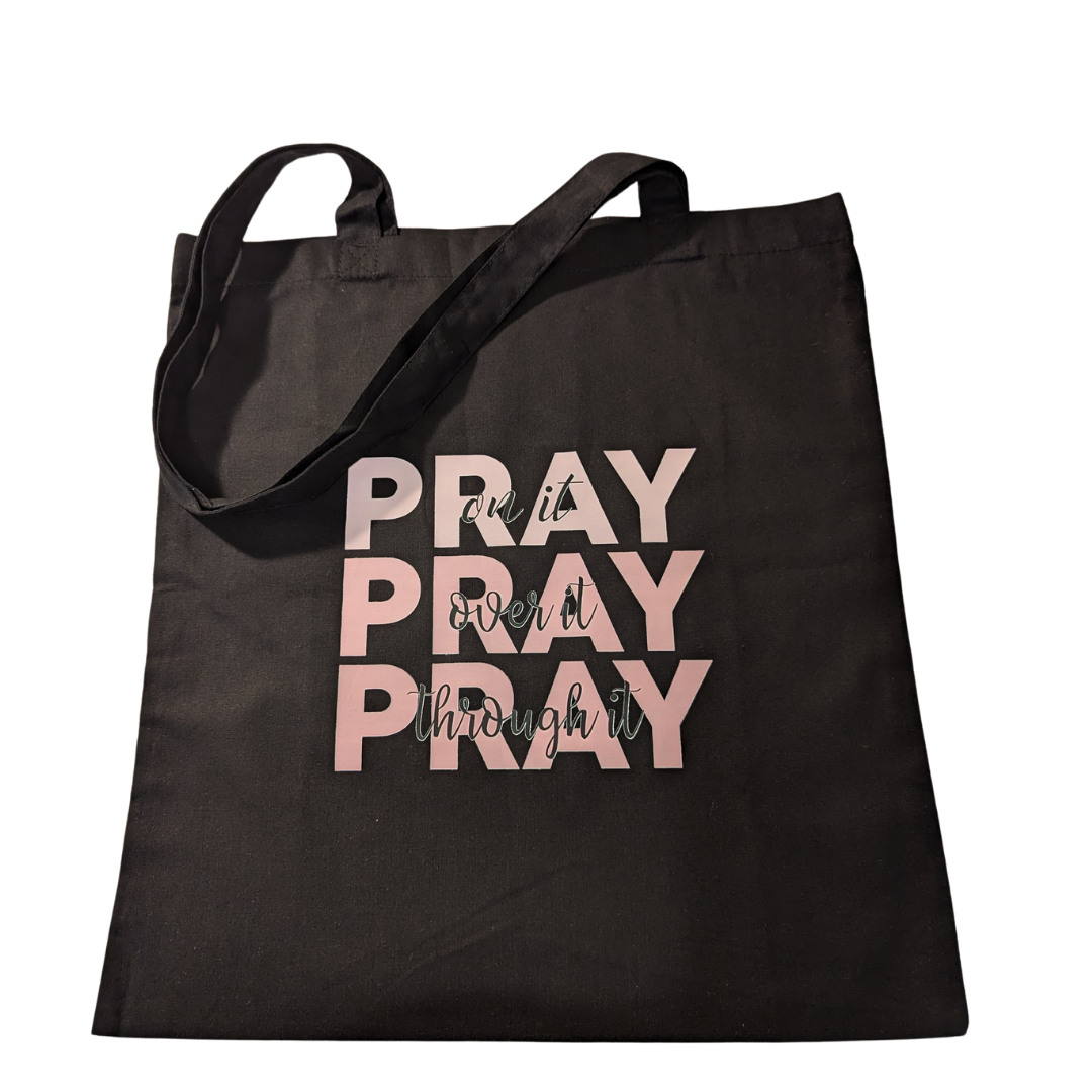 Tote Bag - Pray Black & Pink