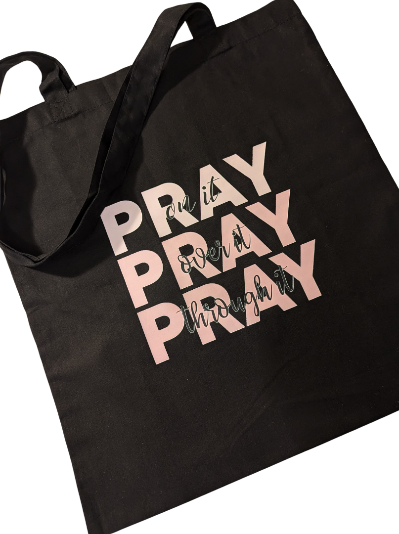 Tote Bag - Pray Black & Pink
