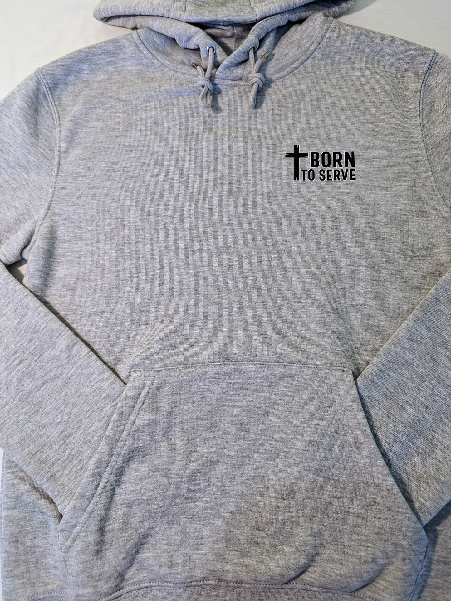 Grey Hoodie - Born to serve|Rooted