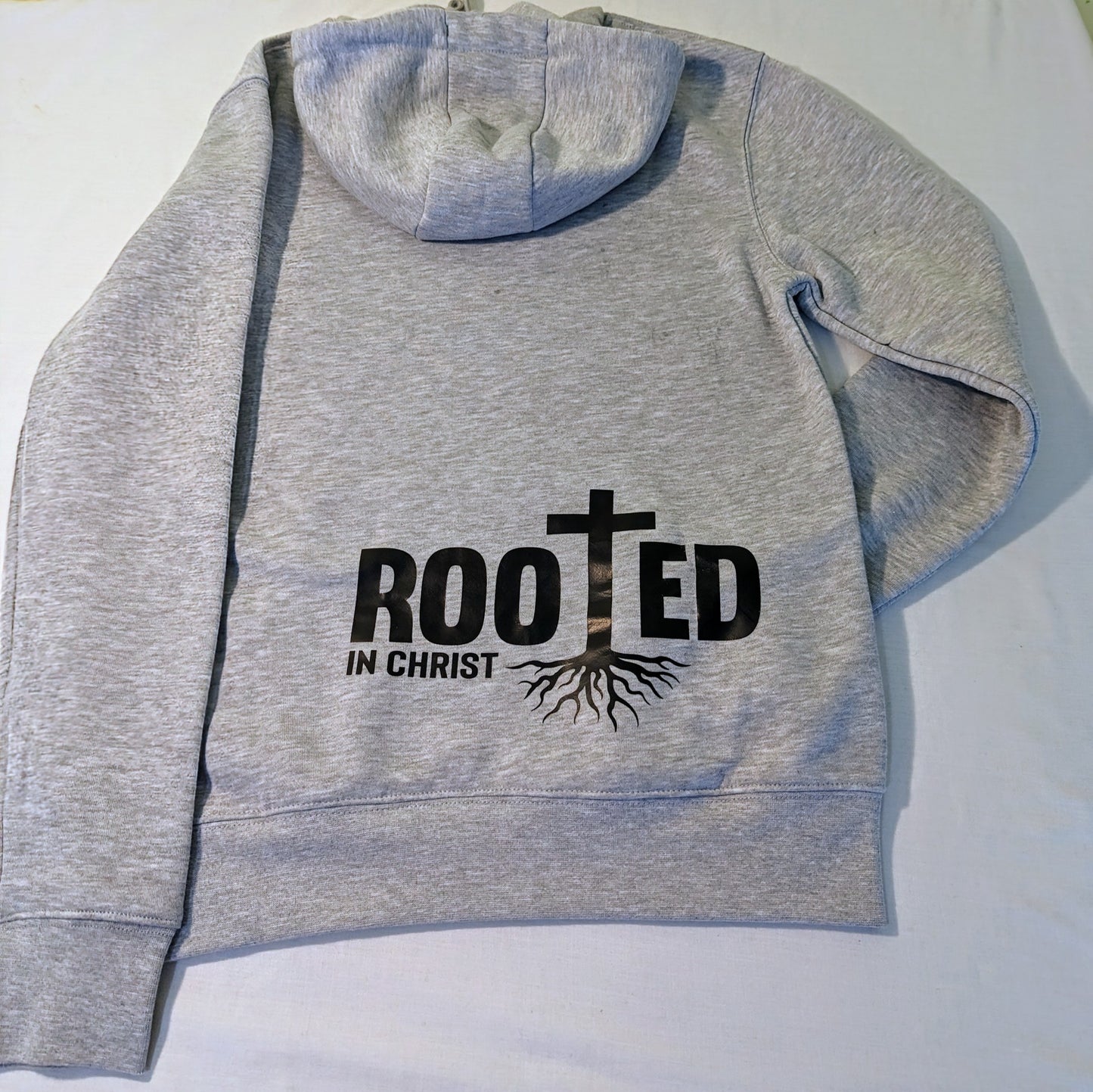 Grey Hoodie - Born to serve|Rooted