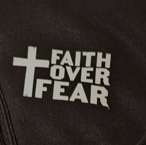 Black hoodie. Faith Over Fear|Jesus is king