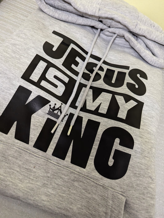 Grey Hoodie - Jesus is King