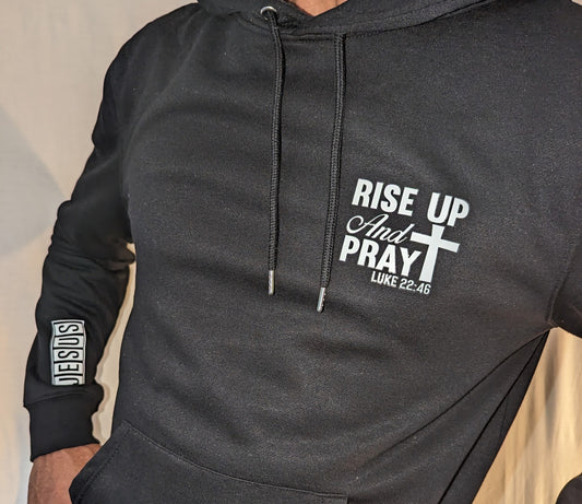 Black Hoodie - Rise up and pray|Jesus