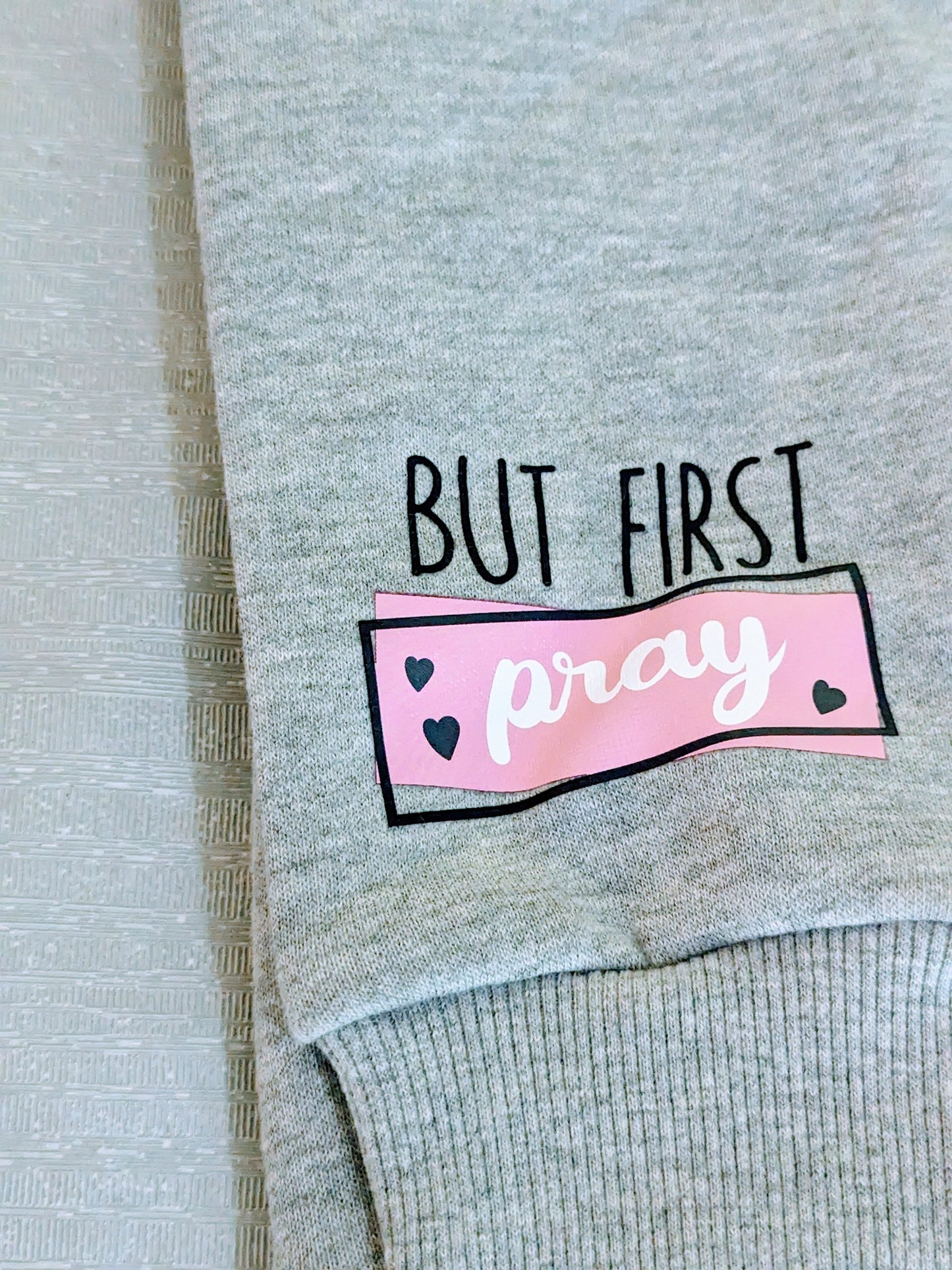 Girl - Bubble Gum/But First Pray Zip Hoodie