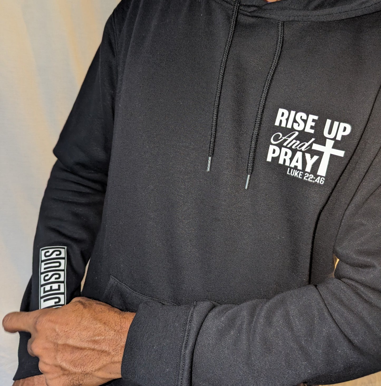 Black Hoodie - Rise up and pray|Jesus