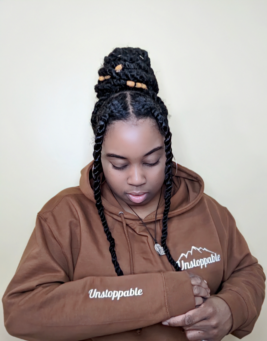 Brown Oversized Hoodie - Unstoppable