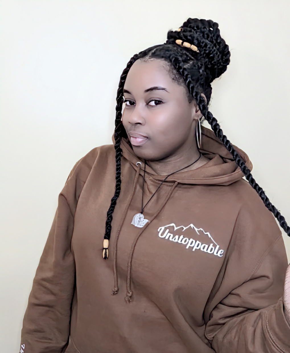 Brown Oversized Hoodie - Unstoppable