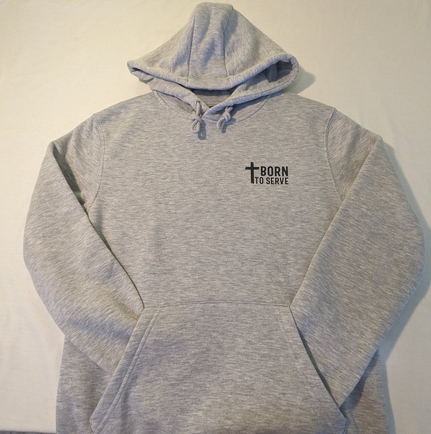 Grey Hoodie. Born to serve || Rooted in Christ